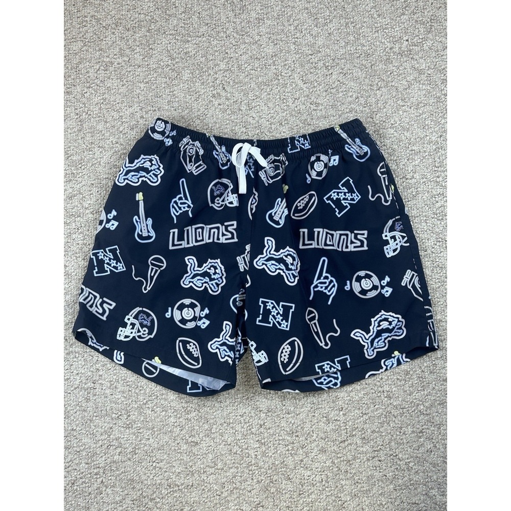 Detroit Lions Chubbies NFL Team Swim Trunks Men's Size XL Swimsuit Beach